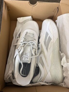 Reebok Nano X Men's White and Light Gray Training Shoes